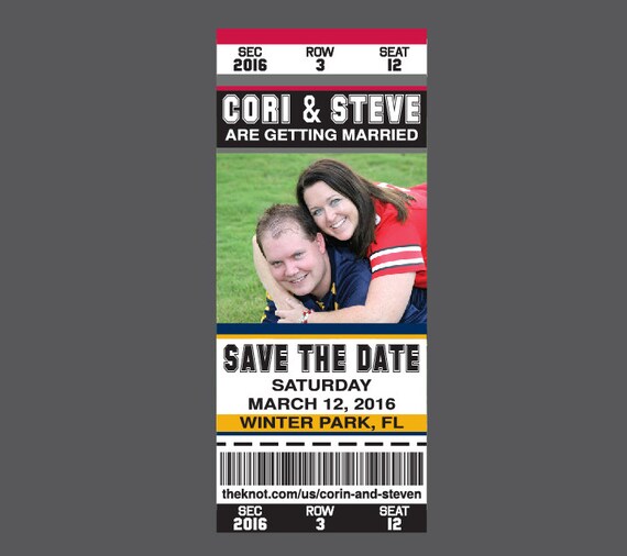 Save the Date Ticket - Etsy