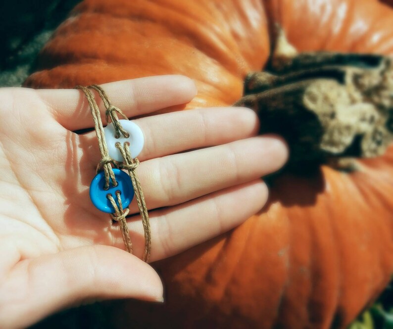 Button Bracelet Hipster Bracelet Adjustable Twine Bracelet Etsy