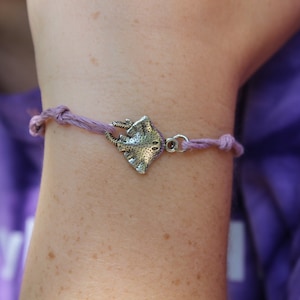 Stingray charm bracelet, stingray jewelry, nautical bracelet, nautical jewelry, marine biology gift, knotted bracelet, marine animal jewelry