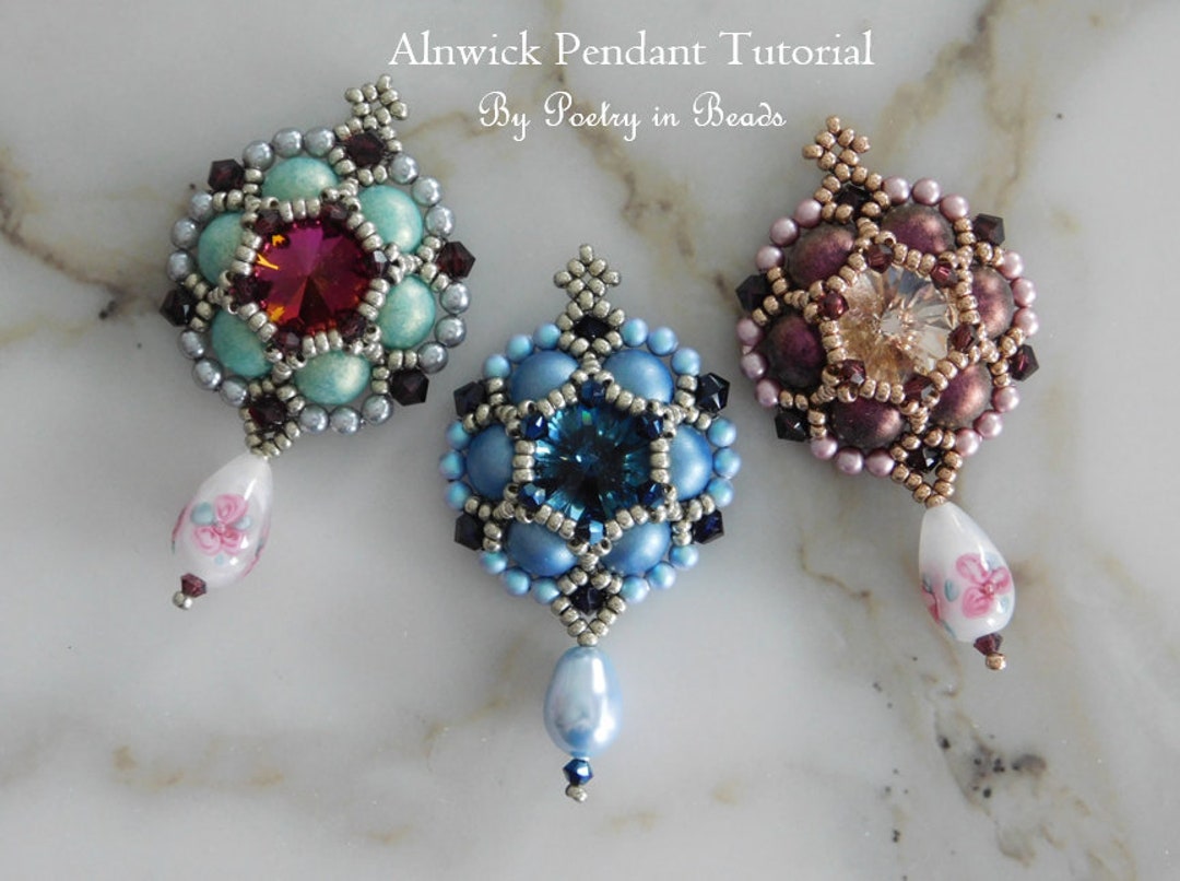 Beaded Jewelry Tutorial Alnwick Pendant Tutorial Beading Etsy