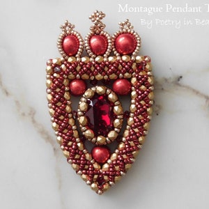 Beading Tutorial Montague Pendant Tutorial Jewelry Tutorial - Etsy