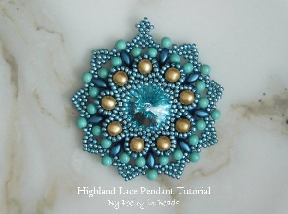 Beaded Jewelry Tutorial, Highland Lace Pendant Tutorial, Beading