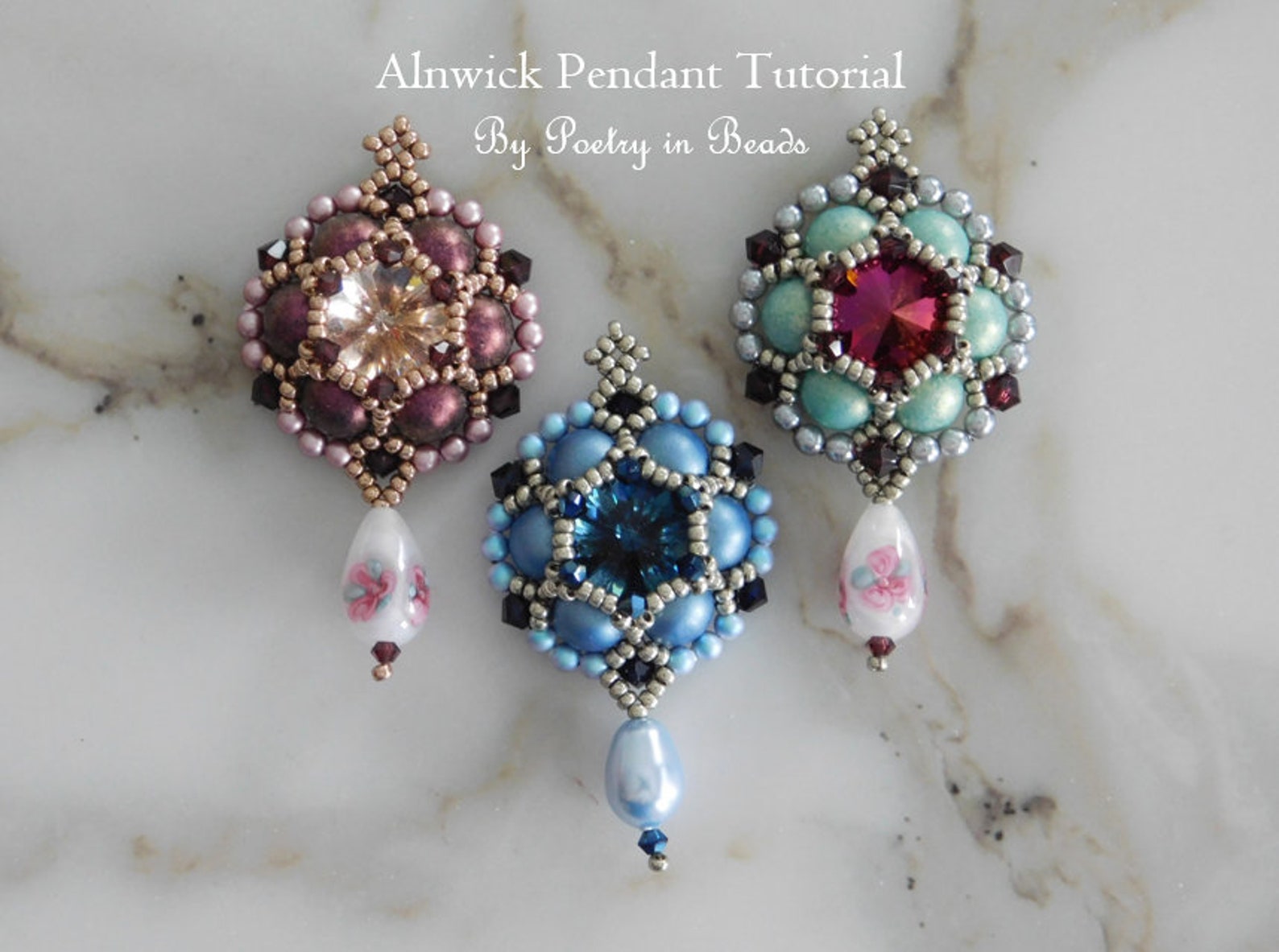 Beaded Jewelry Tutorial Alnwick Pendant Tutorial Beading Etsy