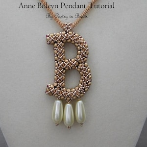 Tutorial de joyería con cuentas, Tutorial del colgante de Ana Bolena, Patrón de tejido con cuentas, Tutorial de abalorios, Joyería Tudor, Fabricación de joyas, Cuentas de semillas, PDF