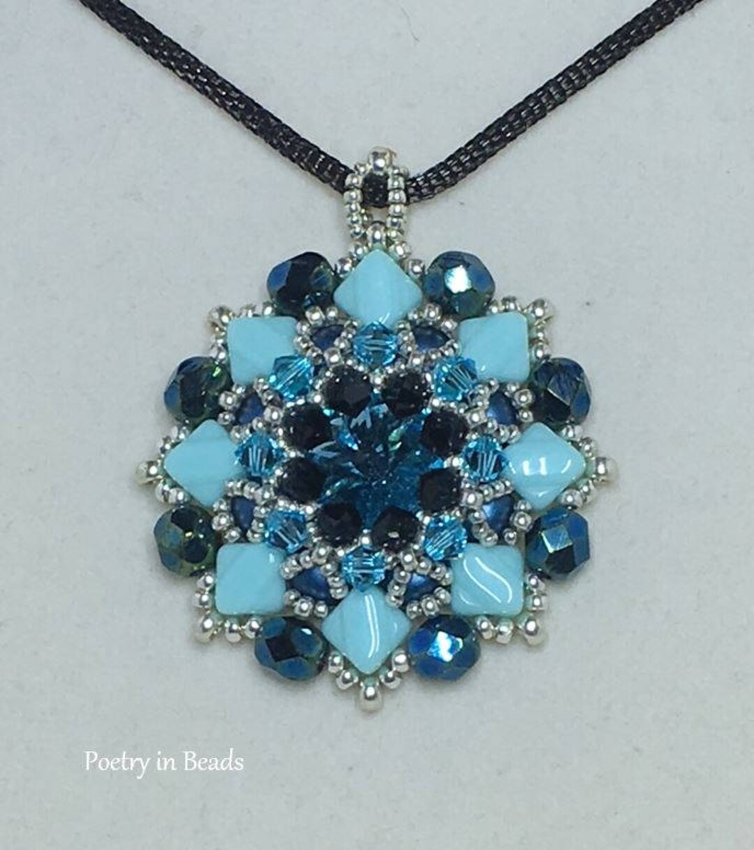 Beaded Pendant Pattern, Beading Tutorial, Morning Star Pendant ...