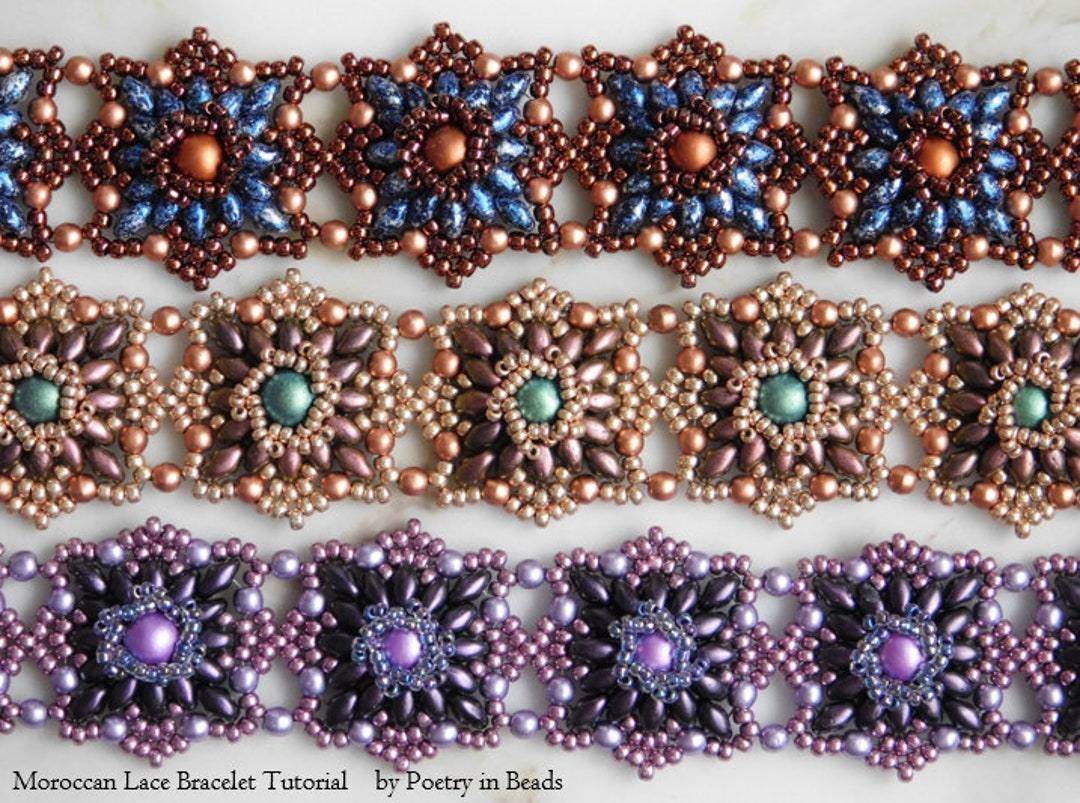 Beading Tutorial, Moroccan Lace Bracelet Tutorial, Beaded Jewelry
