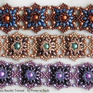 Tutorial perline, Tutorial bracciale in pizzo marocchino, Gioielli con perline, Modello bracciale, Superduo, Perline di semi, Tutorial per tessitura di perline, Marocchino