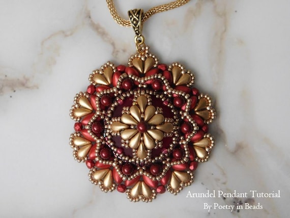 Beaded Jewelry Tutorial, Highland Lace Pendant Tutorial, Beading