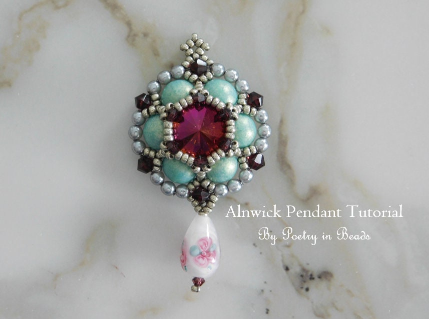 Beaded Jewelry Tutorial Alnwick Pendant Tutorial Beading Etsy