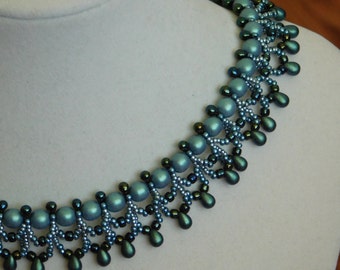 Bead Necklace, Tutorial,  Pattern, Instructions, Beaded, Beadweaving, Choker, Jewelry, Ombre, Instant Download, DIY, PDF