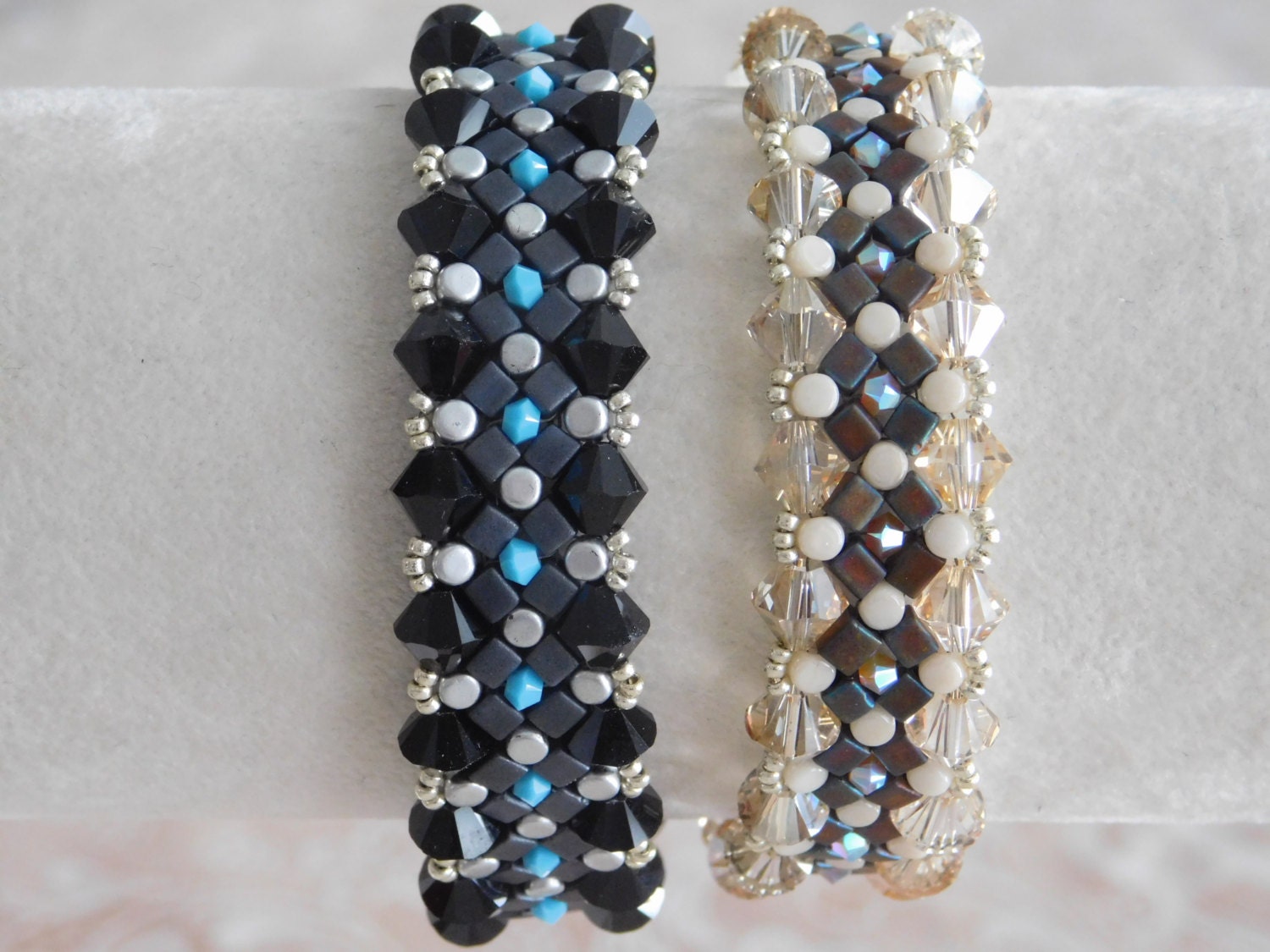 2 Beading Tutorials Pack - SPIKELET Bracelet and LOVELY Bracelet