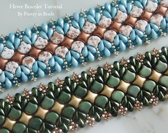 Anleitung, Hever Armband, Perlenmuster, Wibeduo, Dropduo, Ginkgoperlen, Ginko, Armbandanleitung, PDF