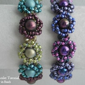 Gratuito! Tutorial orecchini con tutorial bracciale di perline, bracciale Lochleven, modello bracciale di perline, Firepolish da 4 mm e 2 mm, Toho Demi, PDF