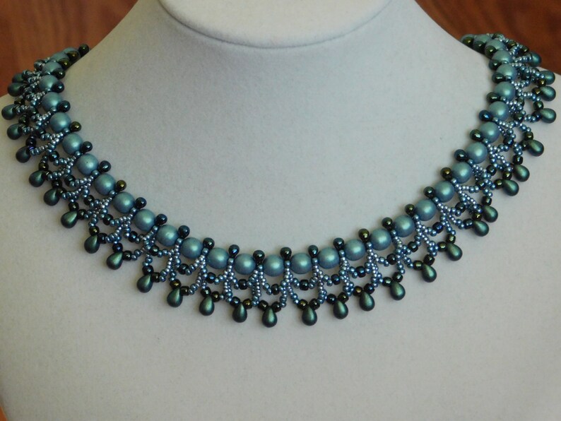 Bead Necklace Tutorial Pattern Instructions Beaded Etsy