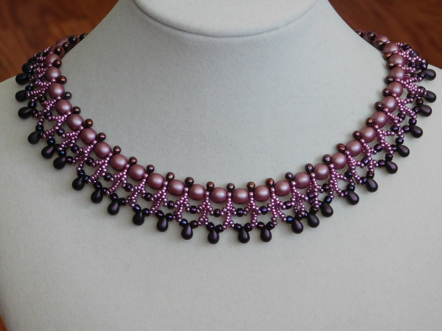 Bead Necklace Tutorial Pattern Instructions Beaded Etsy