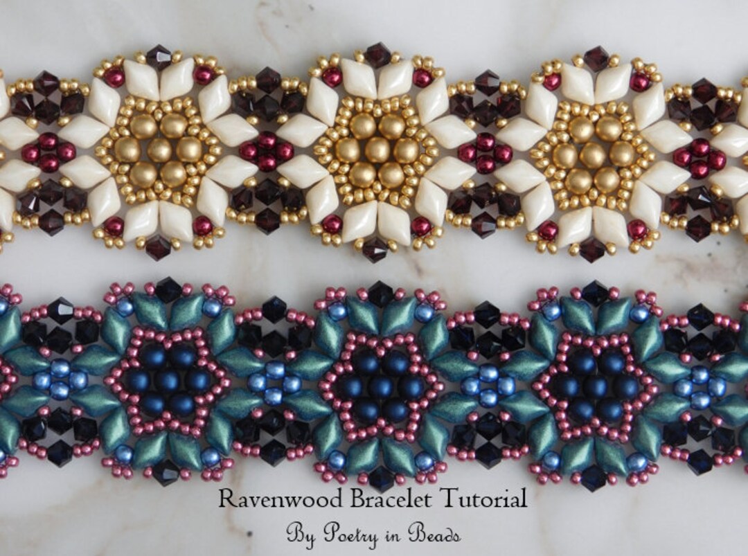 Paisley Beaded Bracelet Kit with 2-Hole Glass Beads (Electric Color Mix)