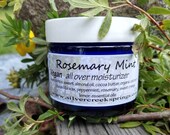 Vegan Rosemary Mint Moisturizer, Body Balm, Face Cream, Skin Moisturizer, Uplifting, Dry Skin Relief, Chapped Hands Comfort, Skin Cream