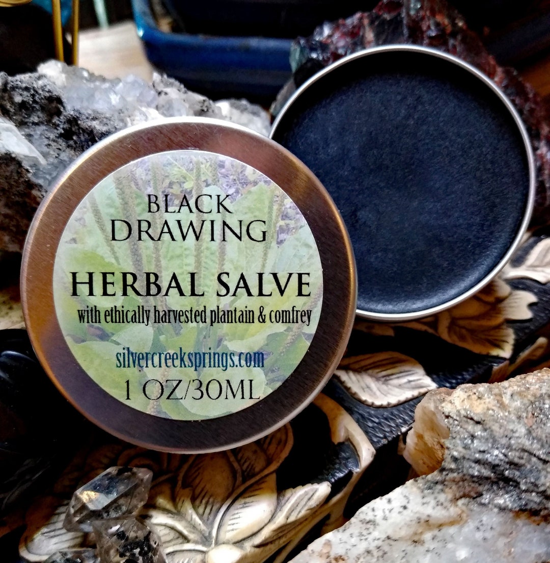 Black Drawing Salve Splinter Relief Stinger Removal Thorn Etsy