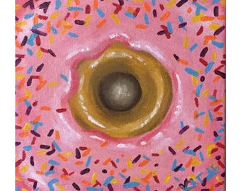 Pink Donut 8x8 print