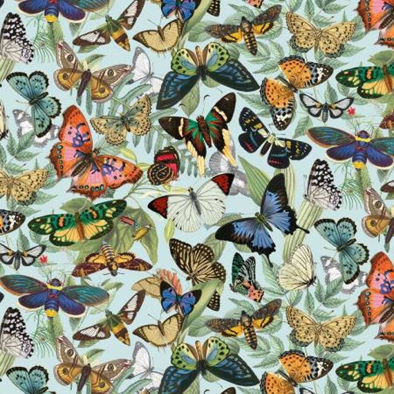 Fabric Butterfly Fabric Cotton Fabric Quilting Fabric Etsy