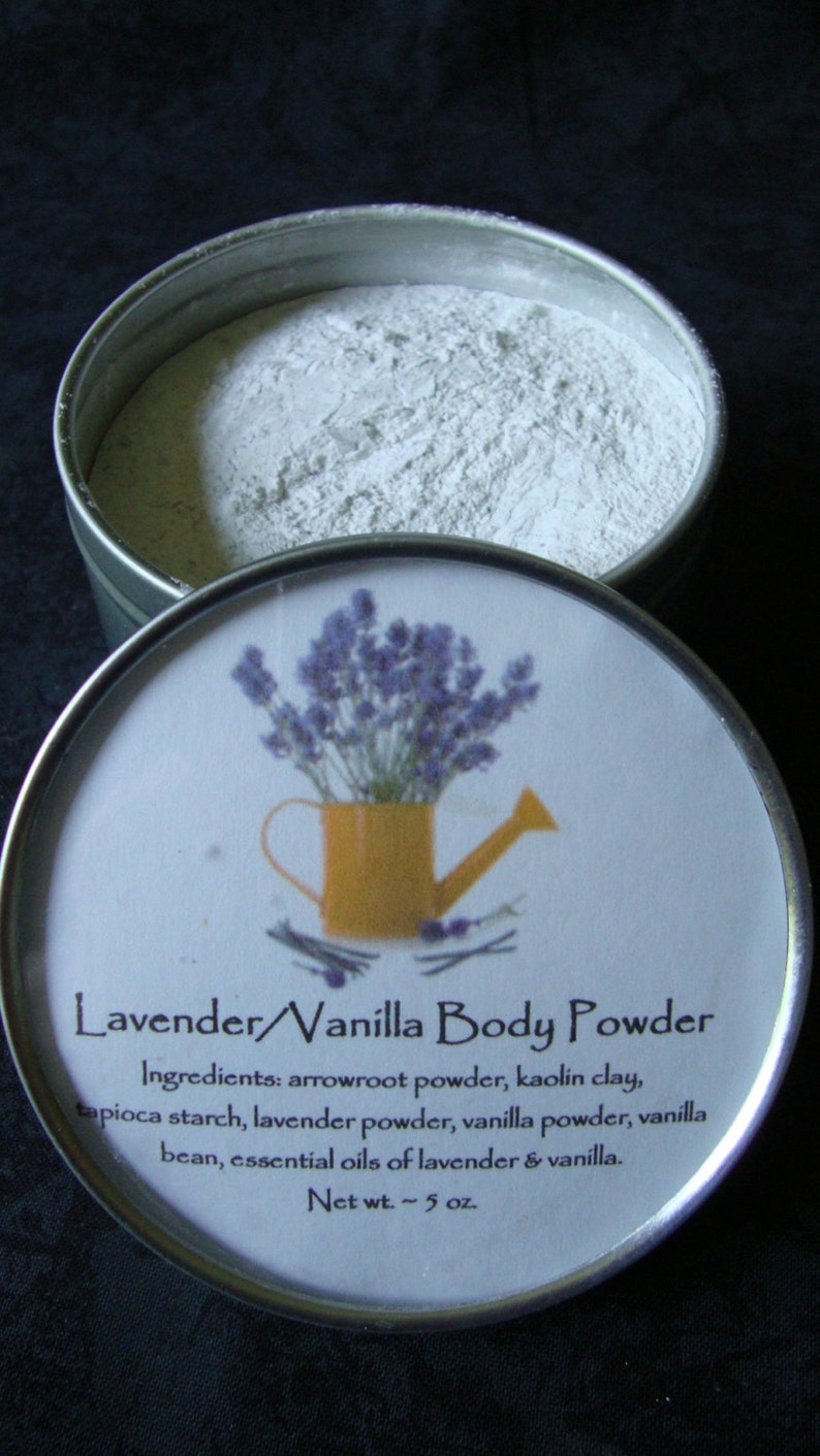 Lavender Vanilla Body Powder Body Powder Powder Natural Etsy