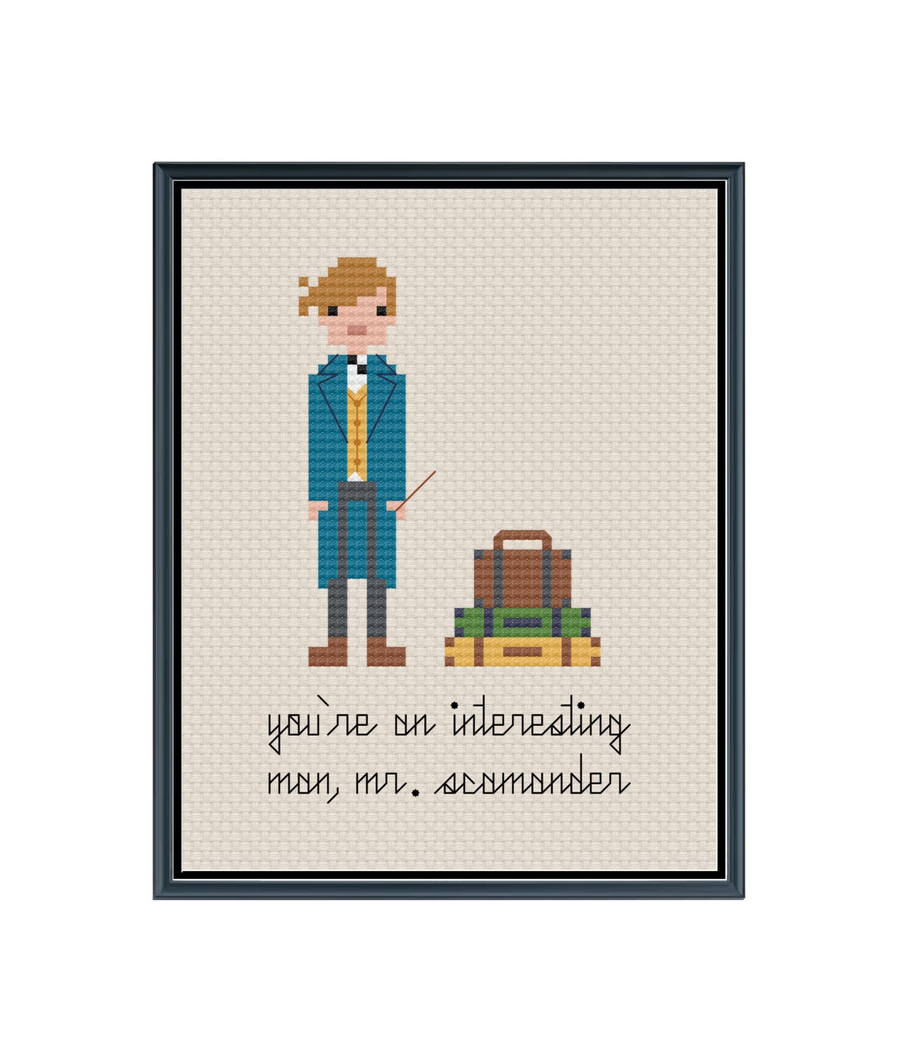 Newt Scamander, Fantastic Beasts and Where to Find Them Cross Stitch