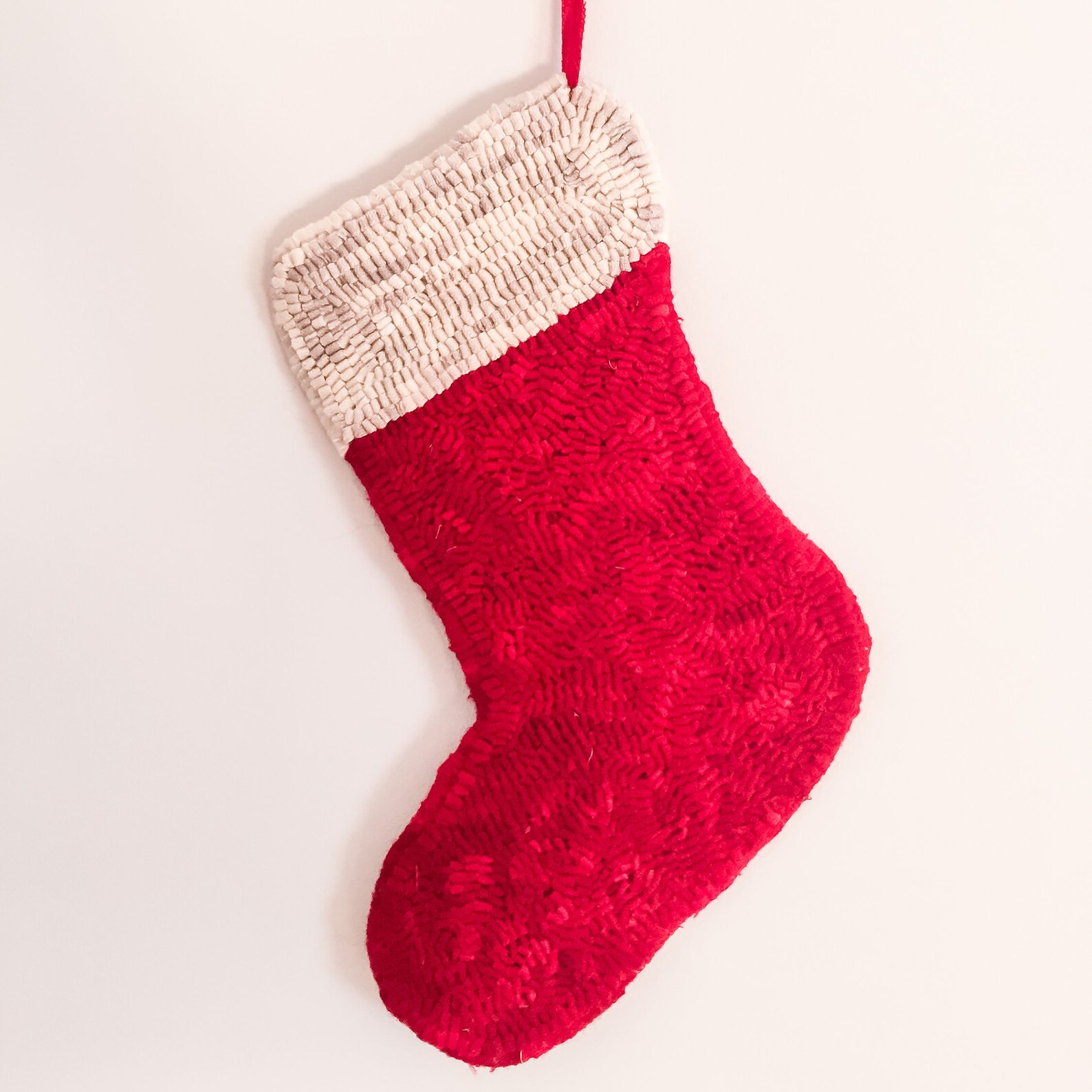 Rug Hooking Kit Christmas Stocking Decoration Fiber Art Etsy Canada