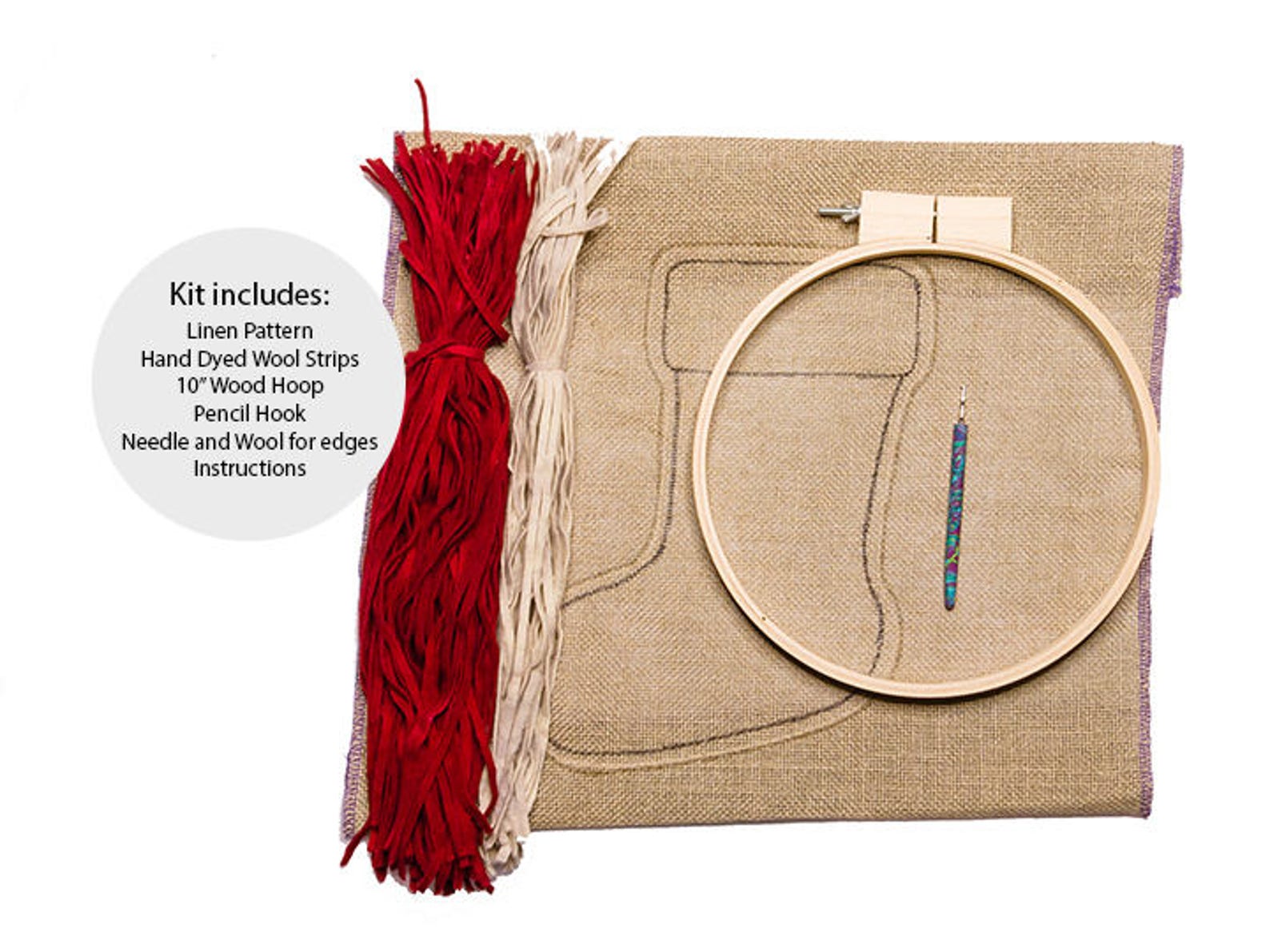 Rug Hooking Kit Christmas Stocking Decoration Fiber Art Etsy Canada