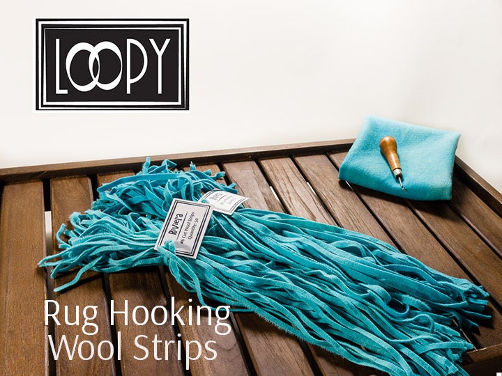 Rug Hooking Wool Strips Blue riviera Hand Dyed 100 Wool Etsy
