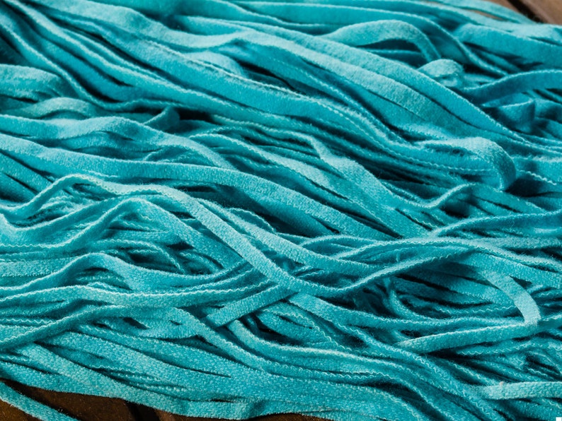 Rug Hooking Wool Strips Blue riviera Hand Dyed 100 Wool Etsy