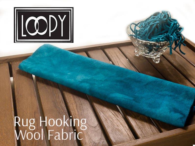 Rug Hooking Wool Fabric Turquoise northern Lights 100 Wool Etsy