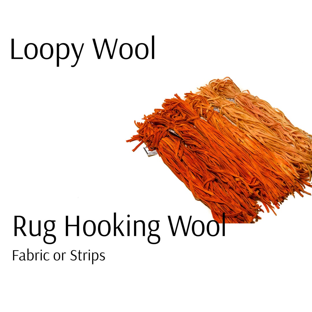 Rug Hooking Wool Strips, 6 Orange Values 100 Wool, Hand Dyed for Rug
