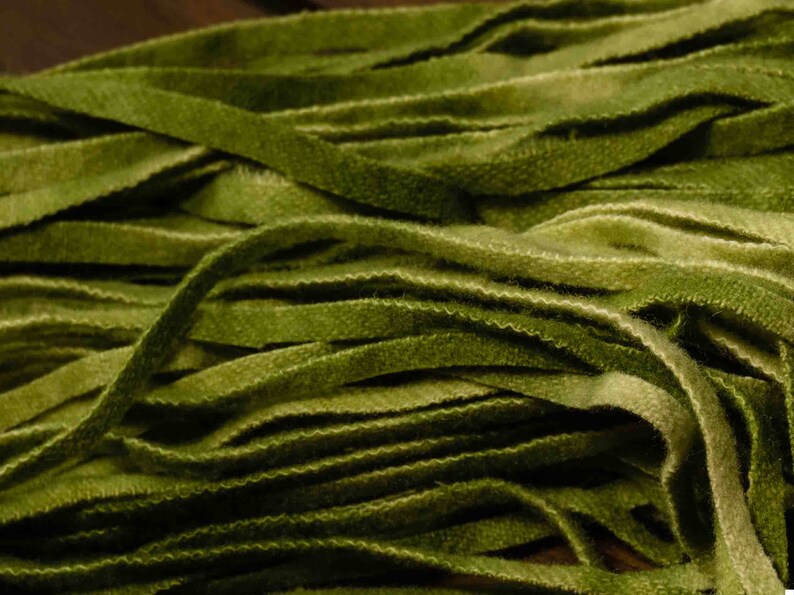 Rug Hooking Wool Strips Green Grass hand dyed 100 wool Etsy