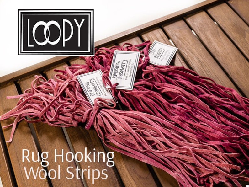 Rug Hooking Wool Strips Three Berries Hand Dyed Wool for Rug Etsy