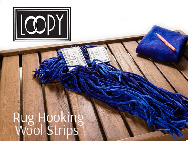 Rug Hooking Wool Strips Blue loopy's Favorite Blue Etsy