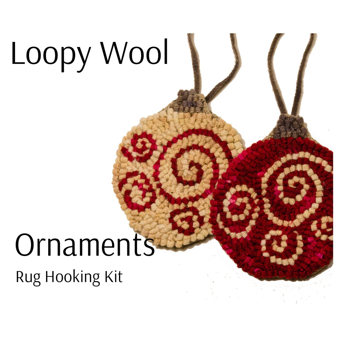 Ornaments Rug Hooking Pattern on Linen pattern for 4 - Etsy Canada