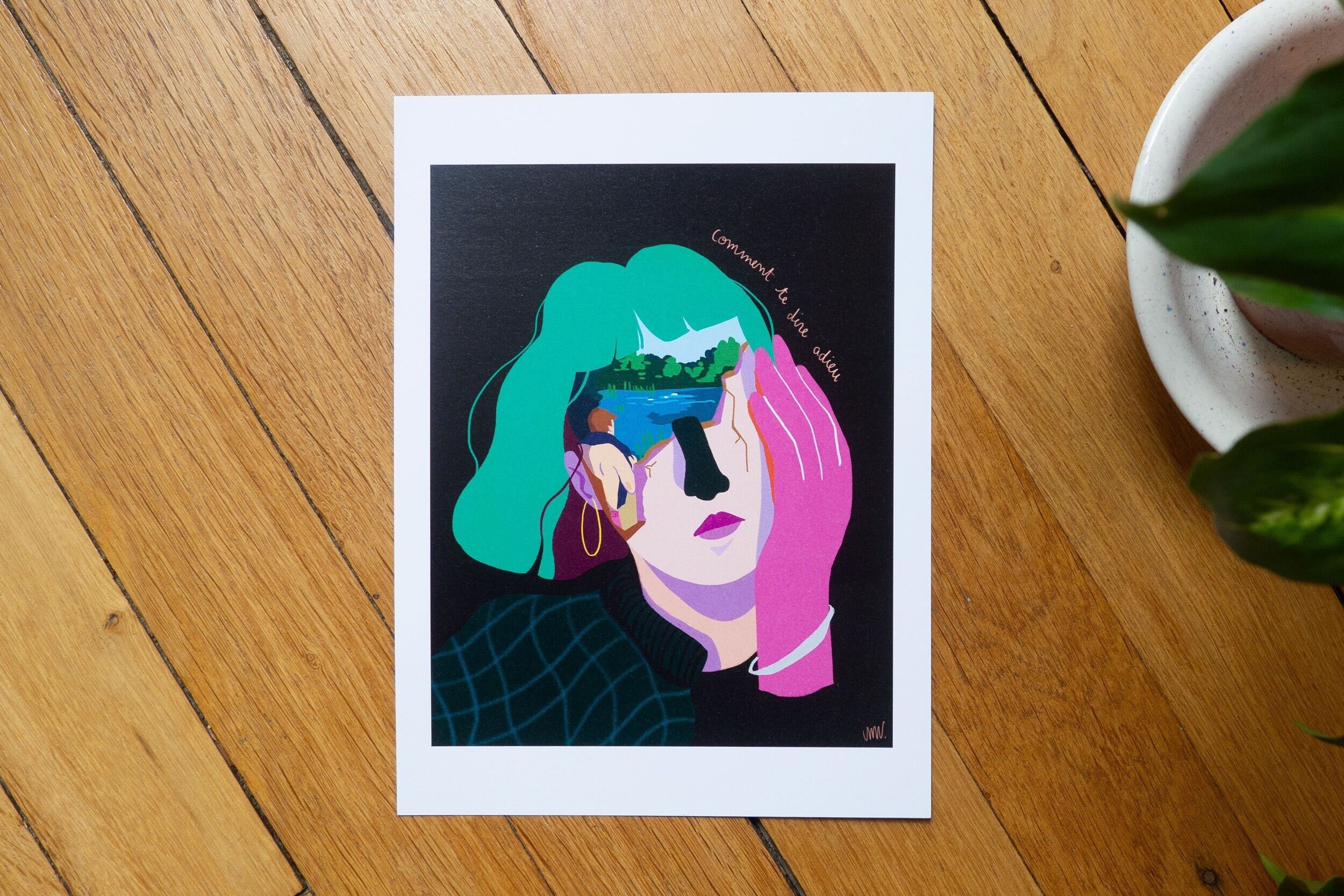 Affiche Illustrée, Comment Te Dire Adieu, 18x24cm