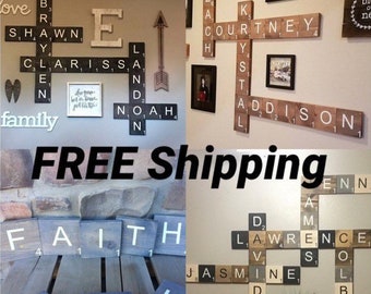 Scrabble Wall Art Etsy