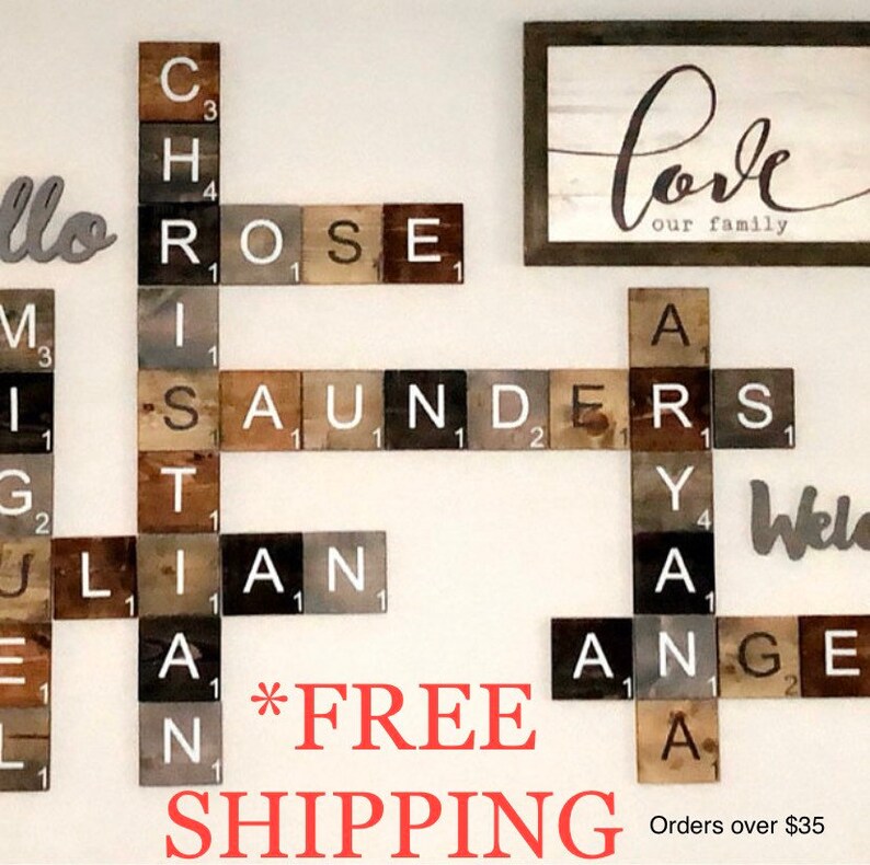 Large Scrabble Tile wall art decor 3 sizes to choose Sale | Etsy