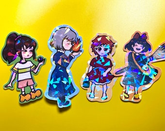 Ensemble d'autocollants Anime Girls
