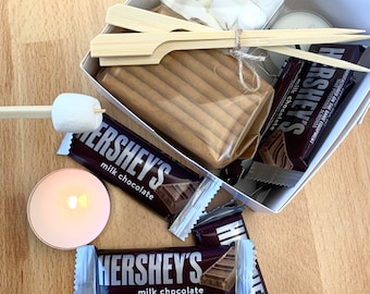 Mini S’mores Kit | Party Favor, Tiny Camping, Team Building, S'more Kit Bulk, Birthday, Wedding