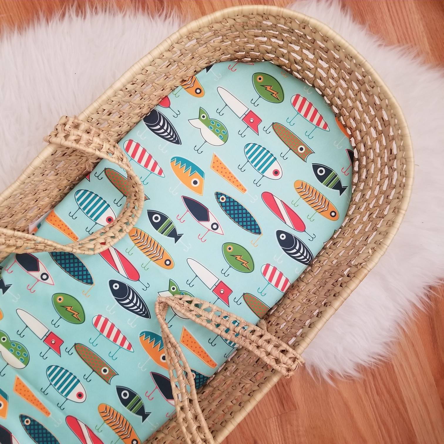 Fishing Crib Bedding Fishing Crib Sheet Nautical Nursery Etsy