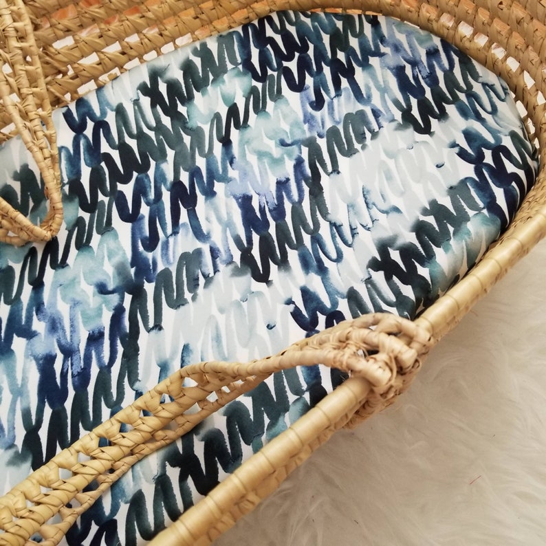 Organic Ocean Waves Crib Bedding Nursery Decor Bohemian Etsy