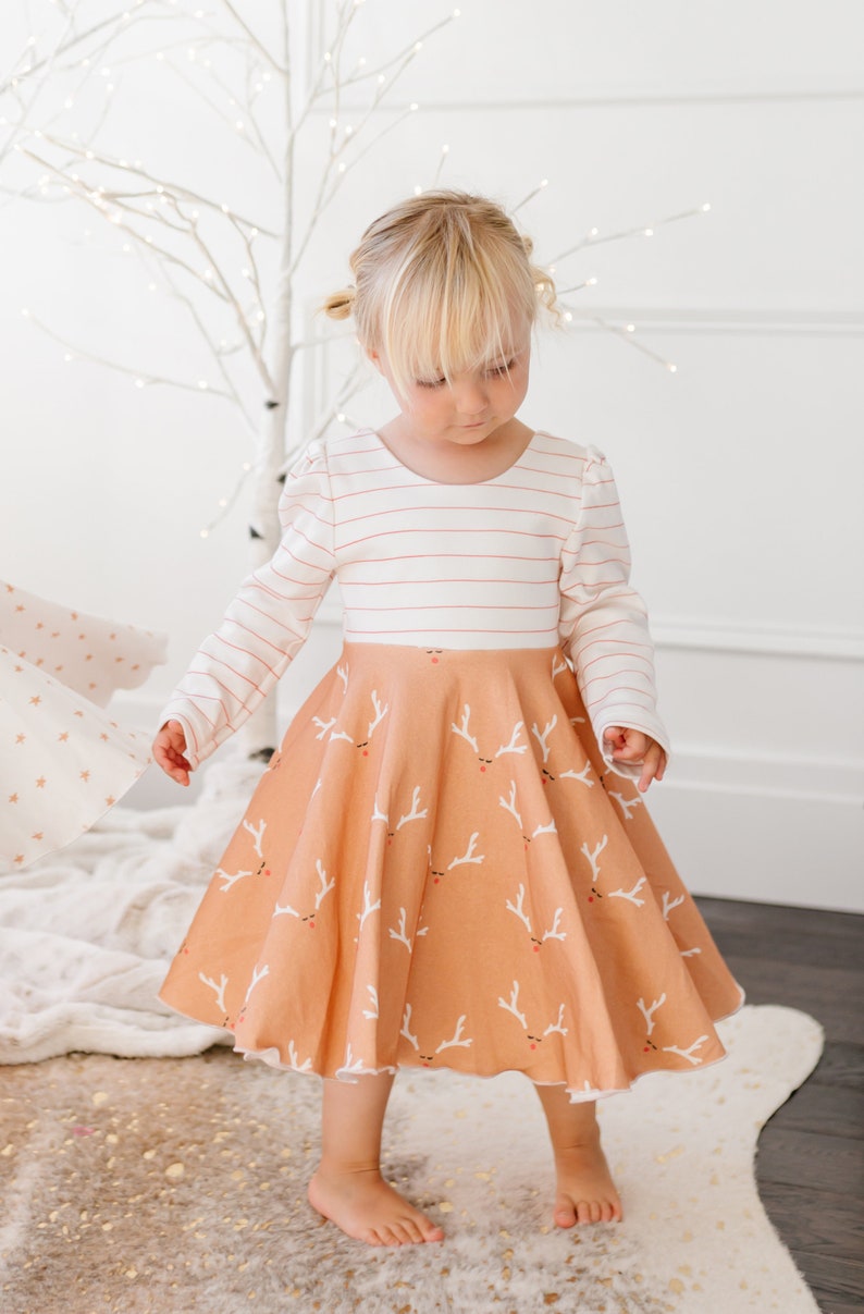 girls reindeer dress