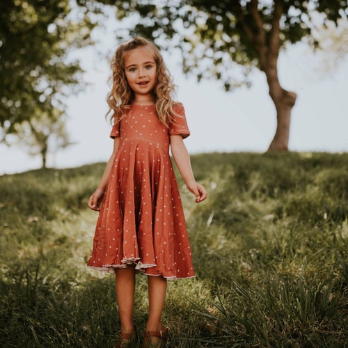Rust Linen Dress Rust Baby Dress Rust Dress Rust Toddler Etsy
