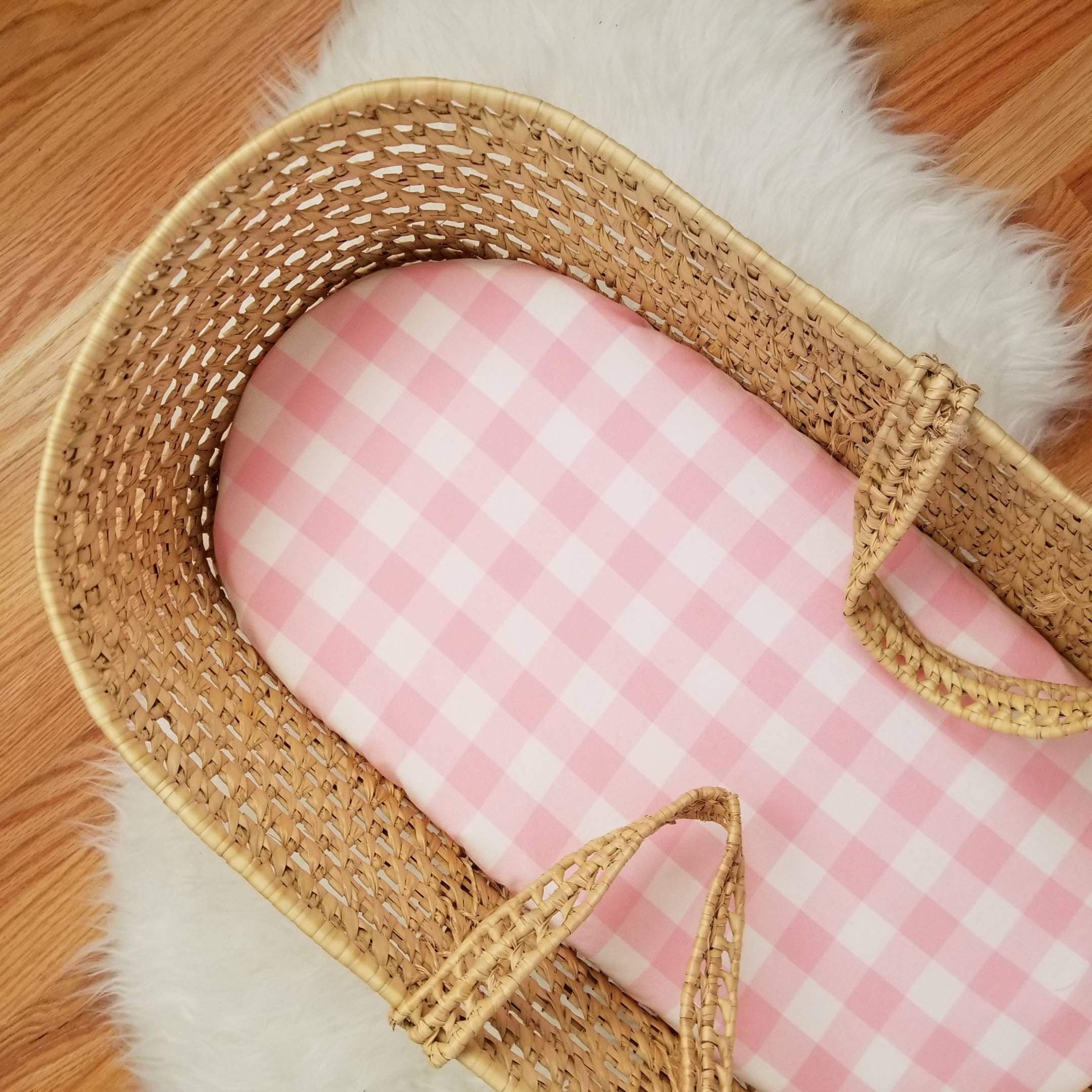 pink moses basket sheets