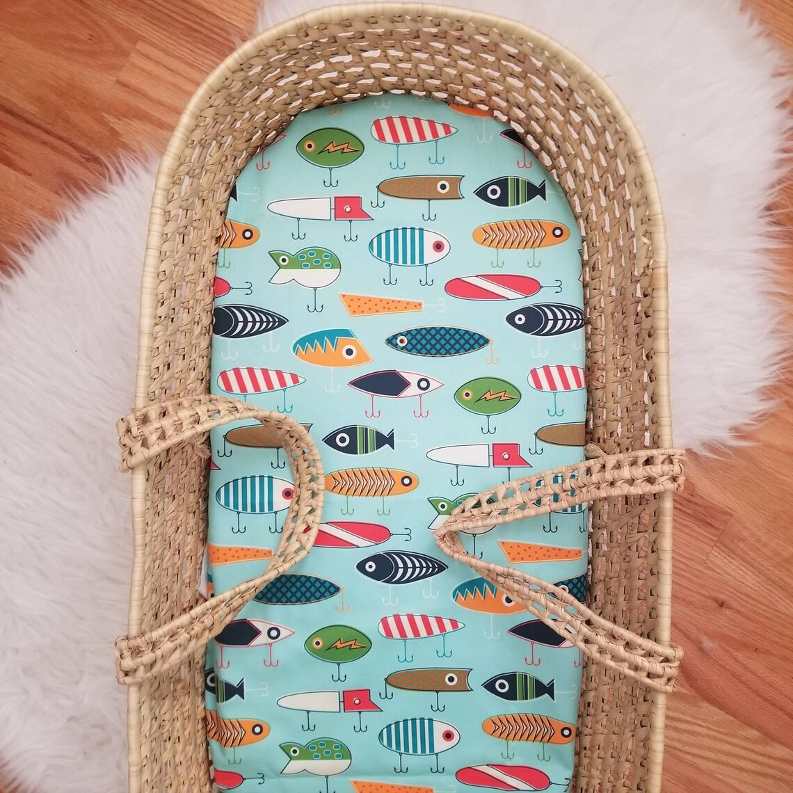 Fishing Crib Bedding Fishing Crib Sheet Nautical Nursery Etsy