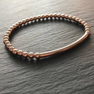 Rose Gold Bracelet. Gold Bracelet. Bracelet. Bar Bracelet. Charm Bracelet.