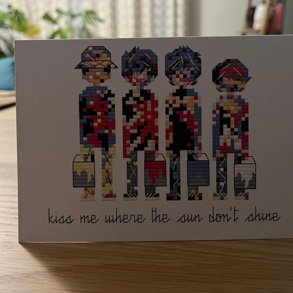 Stone Roses Paint blank greeting card.