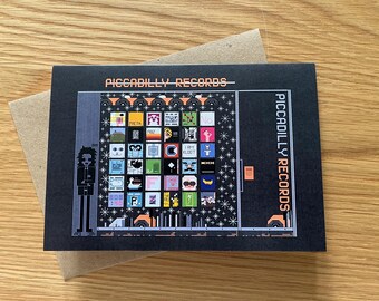Piccadilly Records Large Blank Greeting Card